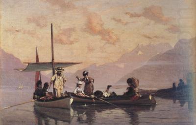 The Artist with His Family Fishing at the Lake of Geneva (nn02), Francois Bocion